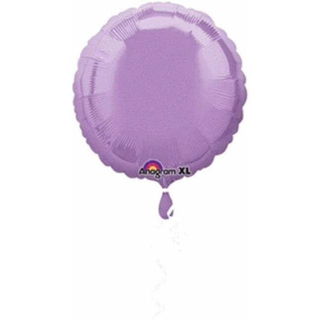 Anagram - 18" Pearl Lavender Round Mylar Balloon #207 - SKU:51908 - UPC:026635224260 - Party Expo