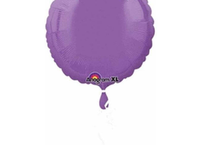 Anagram - 18" Spring Lilac Round Mylar Balloon #206 - SKU:51917 - UPC:026635224352 - Party Expo