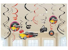 I Love Rock and Roll Classic 50s Hanging Swirl Decorations - SKU:670160 - UPC:013051425692 - Party Expo