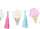 Ice Cream Party Tassel Banner (1ct) - SKU:346416 - UPC:039938719272 - Party Expo