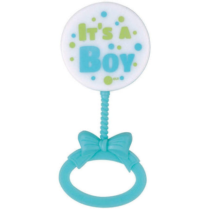 Baby Shower - "It's A Boy" Blue Rattle - SKU:13930 - UPC:011179139309 - Party Expo