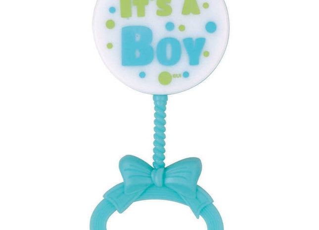 Baby Shower - "It's A Boy" Blue Rattle - SKU:13930 - UPC:011179139309 - Party Expo