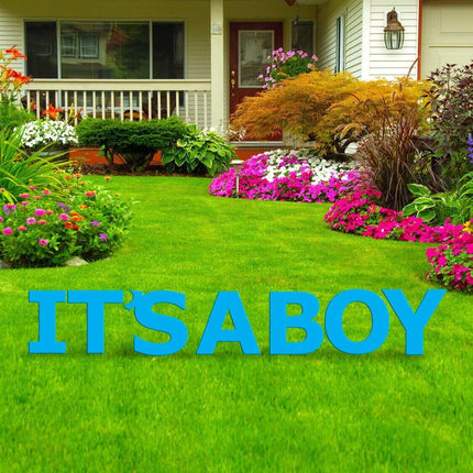 IT'S A BOY Blue Yard Sign - SKU:3221 - UPC:082033032210 - Party Expo