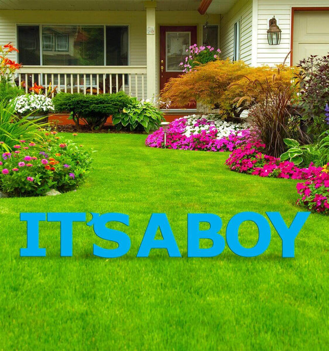 IT'S A BOY Blue Yard Sign - SKU:3221 - UPC:082033032210 - Party Expo