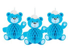 It's A Boy Honeycomb Bear Decoration - SKU:F81894 - UPC:721773818943 - Party Expo