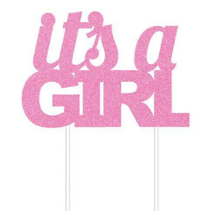 "It's a GIRL" Cake Topper - Pink - Party Expo