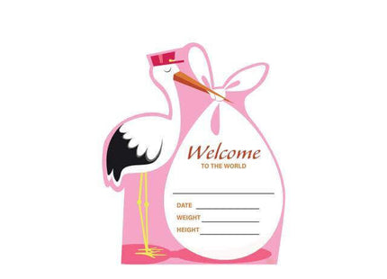 It's A Girl Stork Fill in Blank Standee - SKU:3431 - UPC:082033034313 - Party Expo