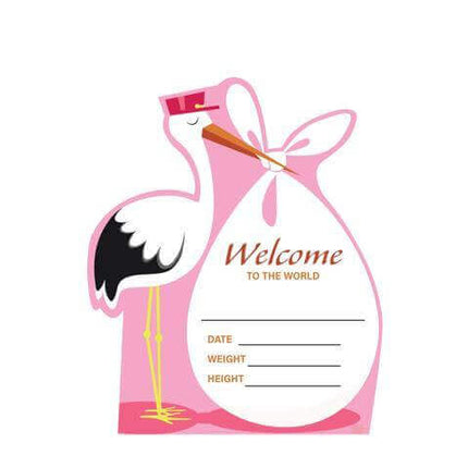 It's A Girl Stork Fill in Blank Standee - SKU:3431 - UPC:082033034313 - Party Expo