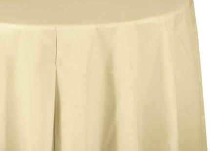 Ivory Oct Round Table Cover - SKU:703264 - UPC:073525813011 - Party Expo