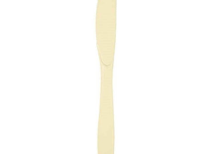 Ivory Plastc Knives - SKU:10582 - UPC:073525109435 - Party Expo