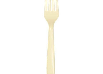 Ivory Plastic Forks - SKU:10475 - UPC:073525109138 - Party Expo