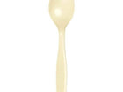 Ivory Plastic Spoons - SKU:10562 - UPC:073525109282 - Party Expo