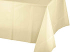 Ivory Plastic Table cover 54x108 - SKU:01489 - UPC:039938006167 - Party Expo