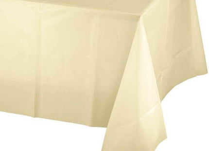 Ivory Plastic Table cover 54x108 - SKU:01489 - UPC:039938006167 - Party Expo