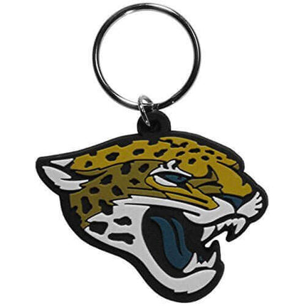 Jacksonville Jaguars - Flex Laser Cut Rubber Keychain - SKU:FPK175 - UPC:754603341397 - Party Expo