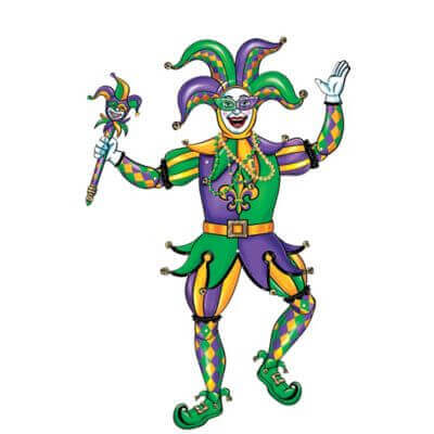 Jester Jointed Cutout - SKU:190638 - UPC:013051785253 - Party Expo
