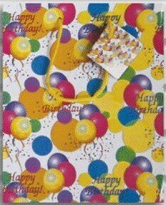 Jumbo Tote Gift Bag - Birthday Balloons Design - SKU:59334 - UPC:033988253519 - Party Expo