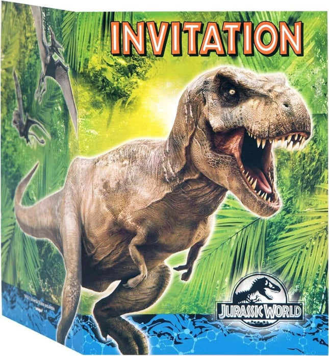 Jurassic World - Party Invitations (8ct) - SKU:48333 - UPC:011179483341 - Party Expo