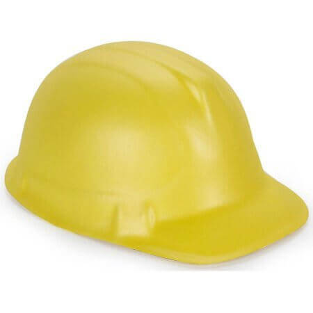 Kids Dress-up Foam Construction Hat - Yellow - SKU:106-6914 - UPC:652695186387 - Party Expo