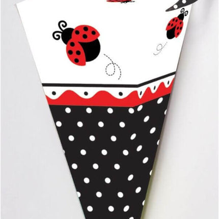 Ladybug Fancy Cone Shape Favor Box - SKU:85019 - UPC:073525975627 - Party Expo
