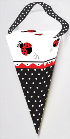 Ladybug Fancy Cone Shape Favor Box - SKU:85019 - UPC:073525975627 - Party Expo