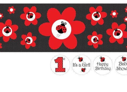 Ladybug Fancy Giant Party Banner W/Stickers - SKU:295019 - UPC:073525975580 - Party Expo