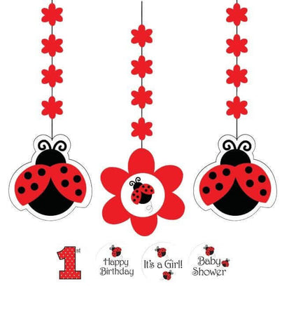 Ladybug Fancy Hanging Cutout W/Stickers - SKU:995019 - UPC:073525975641 - Party Expo