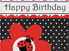 Ladybug Fancy Happy Birthday Lunch Napkins - SKU:669019 - UPC:073525977041 - Party Expo