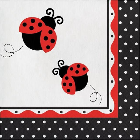 Ladybug Fancy Lunch Napkins - SKU:665019 - UPC:073525977034 - Party Expo