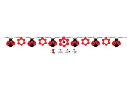 Ladybug Fancy Ribbon Banner with Stickers - SKU:299019 - UPC:073525975597 - Party Expo