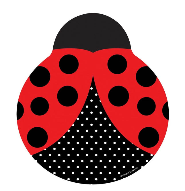 Ladybug Fancy Shaped 9" Plate - SKU:425019 - UPC:073525975573 - Party Expo