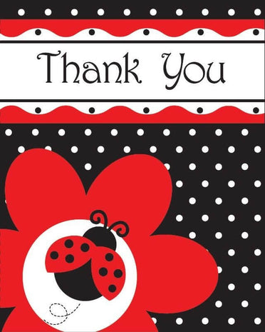 Ladybug Fancy Thank You - SKU:899019 - UPC:073525975672 - Party Expo