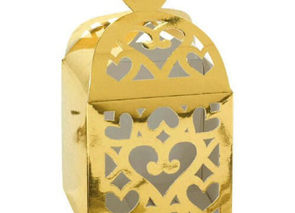 Lantern Gift Boxes - Gold - SKU:380015.19 - UPC:013051527327 - Party Expo