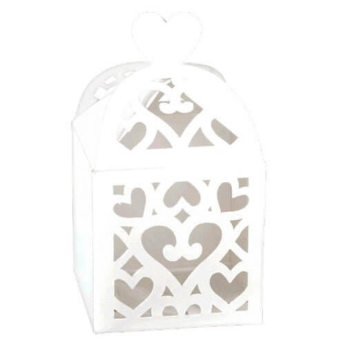 Lantern Gift Boxes - White - SKU:380015.08 - UPC:013051527358 - Party Expo