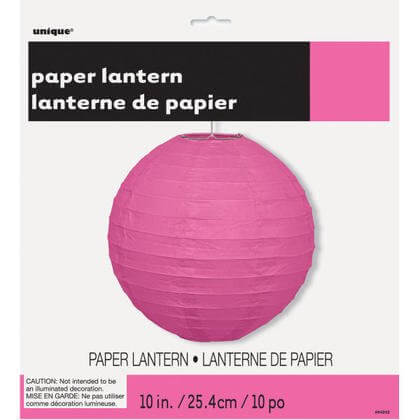 Lantern Round 10" Hot Pink - SKU:64242 - UPC:011179642427 - Party Expo