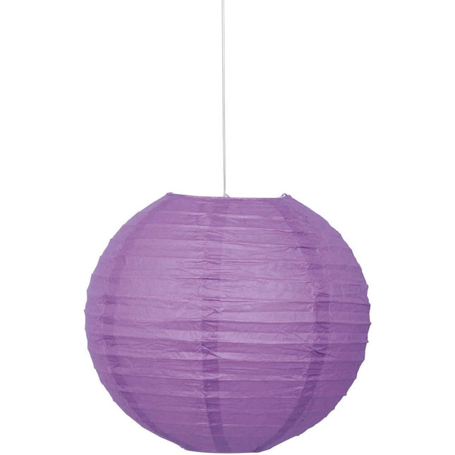 Lantern Round 10" Party Purple - SKU:63212 - UPC:011179632121 - Party Expo