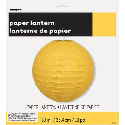 Lantern Round 10" Yellow - SKU:64241 - UPC:011179642410 - Party Expo