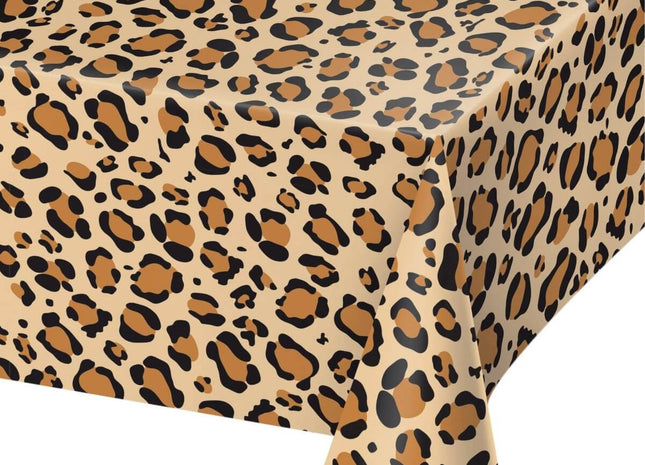 Leopard Plastic Tablecover - SKU:329660 - UPC:039938481049 - Party Expo