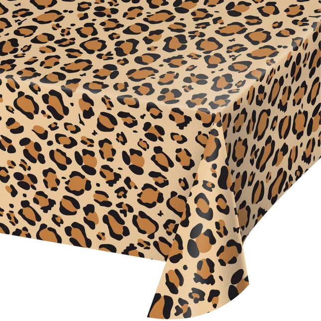 Leopard Plastic Tablecover - SKU:329660 - UPC:039938481049 - Party Expo