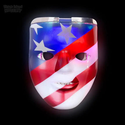 Light Up Patriotic Double Mask - SKU:ZP-MASSK - UPC:097138889188 - Party Expo