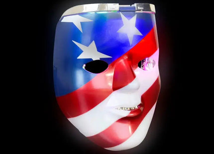 Light Up Patriotic Double Mask - SKU:ZP-MASSK - UPC:097138889188 - Party Expo