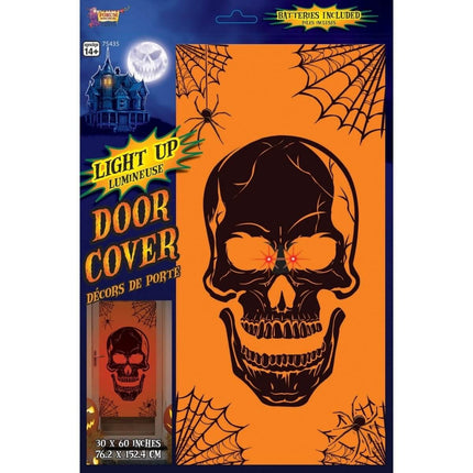 Light-up Skull Door Cover - SKU:75435 - UPC:721773754357 - Party Expo