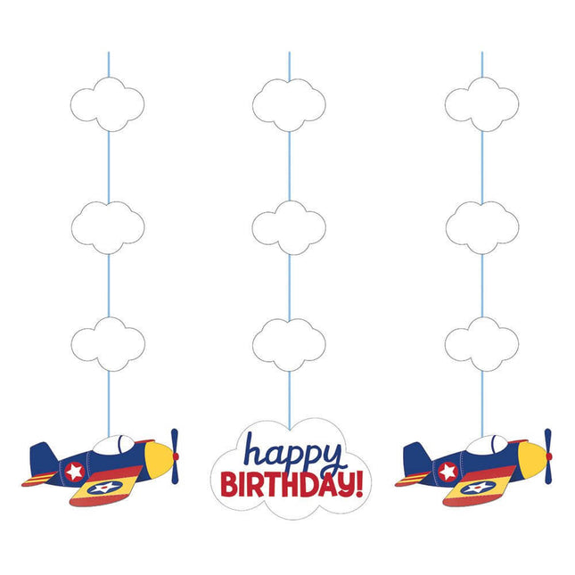 Lil' Flyer Airplane Hang Cutouts - SKU:332217 - UPC:039938508173 - Party Expo