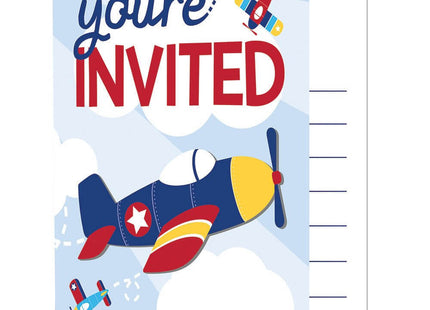 Lil' Flyer Airplane Invite - SKU:332213 - UPC:039938508135 - Party Expo