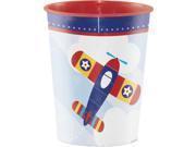 Lil' Flyer Airplane Plastic 16oz Cup - SKU:332221 - UPC:039938508210 - Party Expo