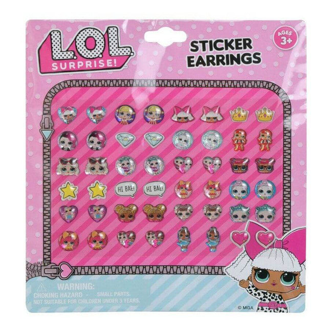 LOL Surprise! - 24 Pair Sticker Earrings - SKU:LOL24 - UPC:678634506085 - Party Expo