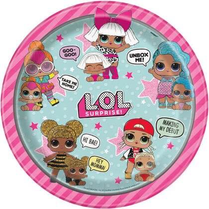 LOL Surprise! - 9" Paper Dinner Plates (8ct) - SKU:79115 - UPC:011179791156 - Party Expo