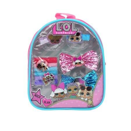 LOL Surprise! - Hair Accessory Set Backpack - SKU:LOLAB - UPC:678634506047 - Party Expo