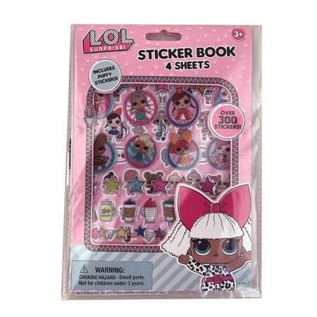 LOL Surprise! - Sticker Book with Puffy Stickers - SKU:702475LOLUP - UPC:191537024758 - Party Expo