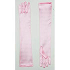 Long Satin Dress Gloves - Pink - SKU:67685 - UPC:721773676857 - Party Expo